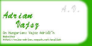 adrian vajsz business card